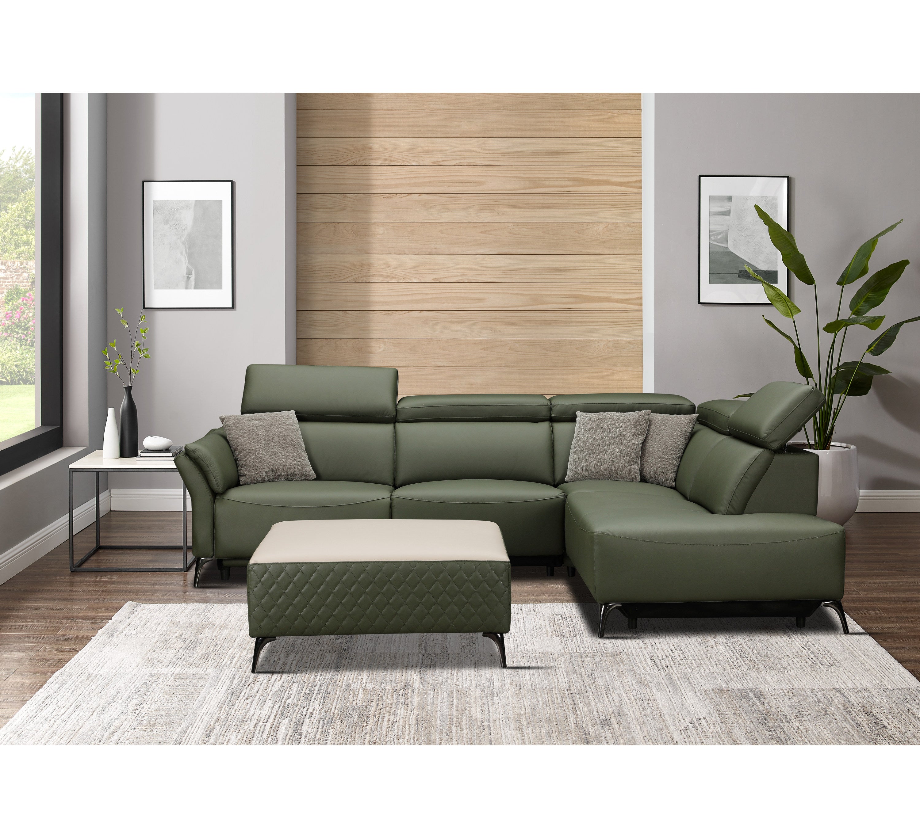 Milan Electric Corner Suite (Forest Green)