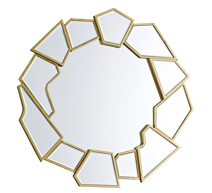 GD002 Geometric Mirror – 60x60cm with Gold Framing