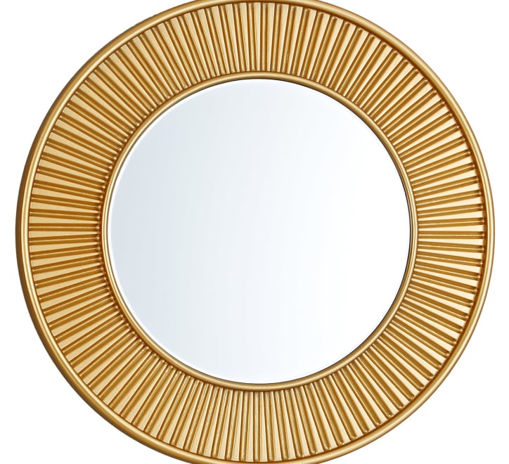 GD005 Circular Mirror – Gold Framed 60x60cm
