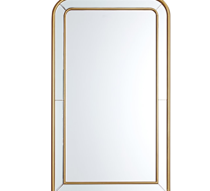 GD006 Mirror – Arched 100x60 cm with Gold Border