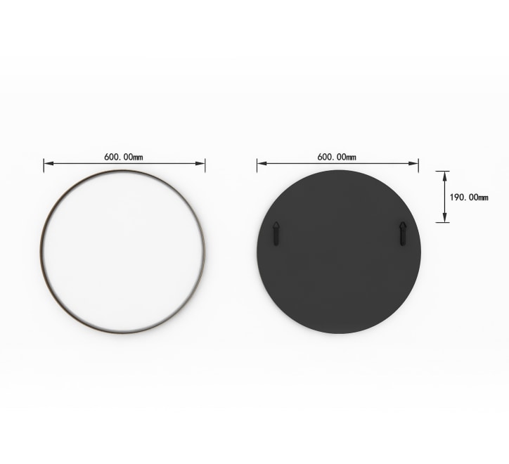 GD010 Circular Mirror – 60x60cm Gold Framed