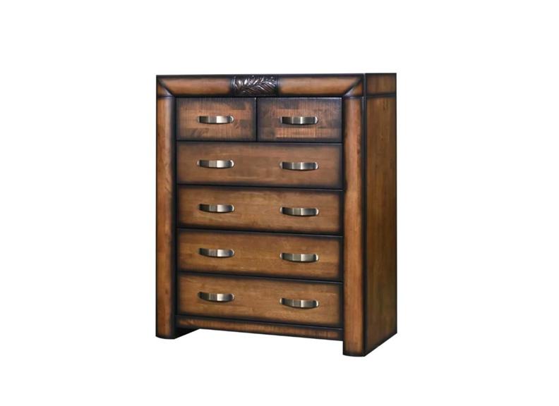 Paris Dark Wood 2+4 Chest – Solid Wood Bedroom Chest With Contemporary Finish