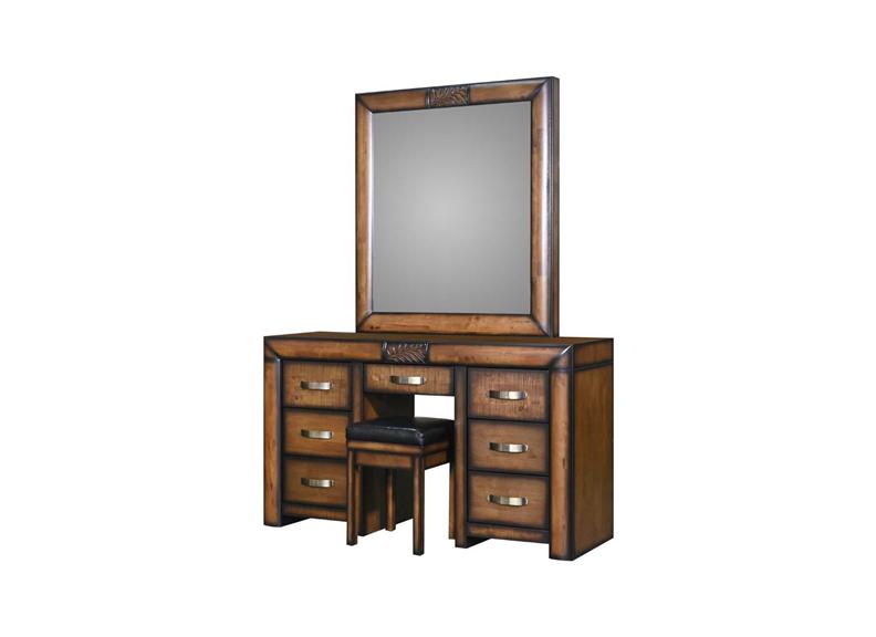 Paris Dark Wood Dressing Set – Solid Wood Bedroom Chest With Contemporary Finish