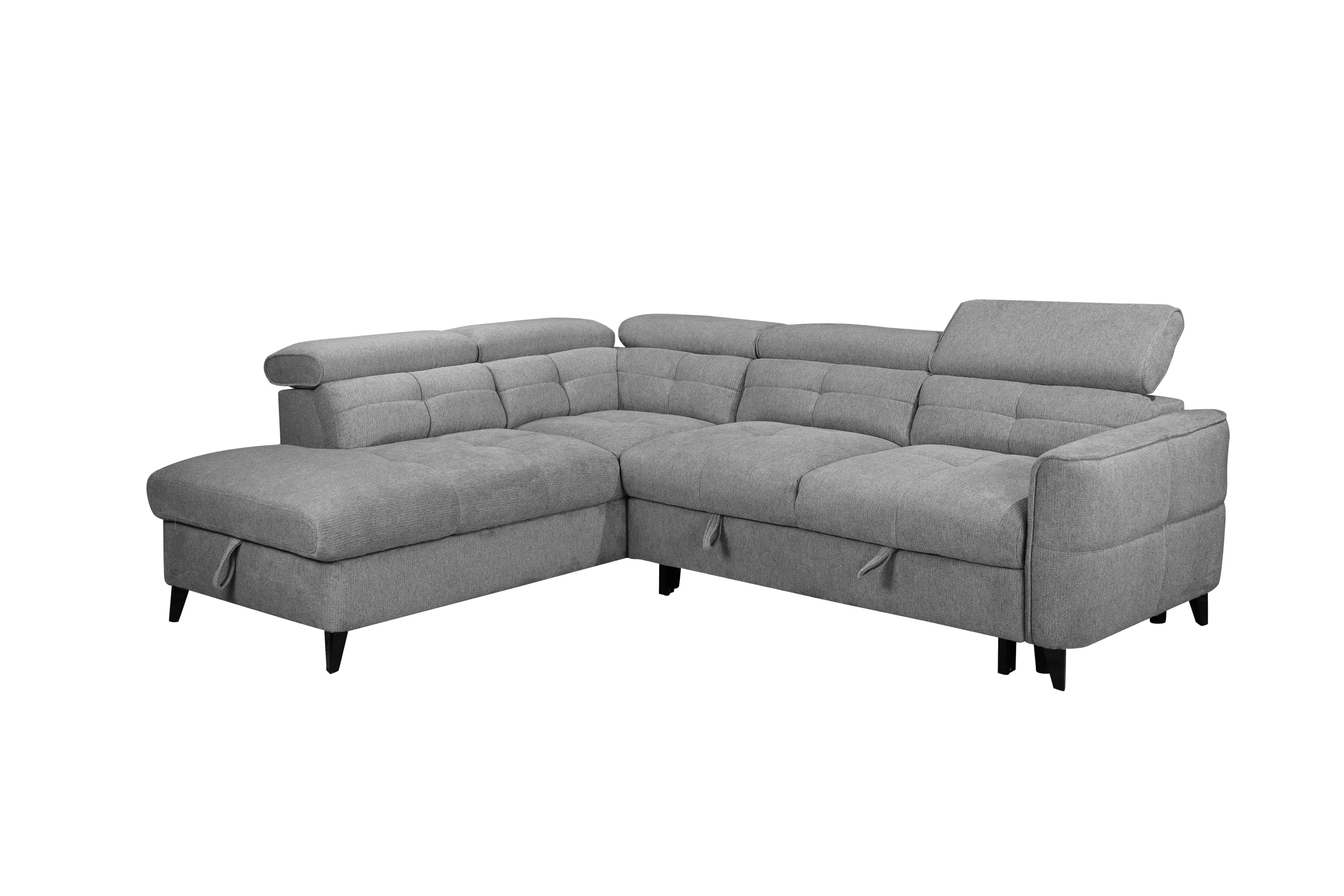 Sophie Corner Sofa – Grey LHF with Adjustable Headrests