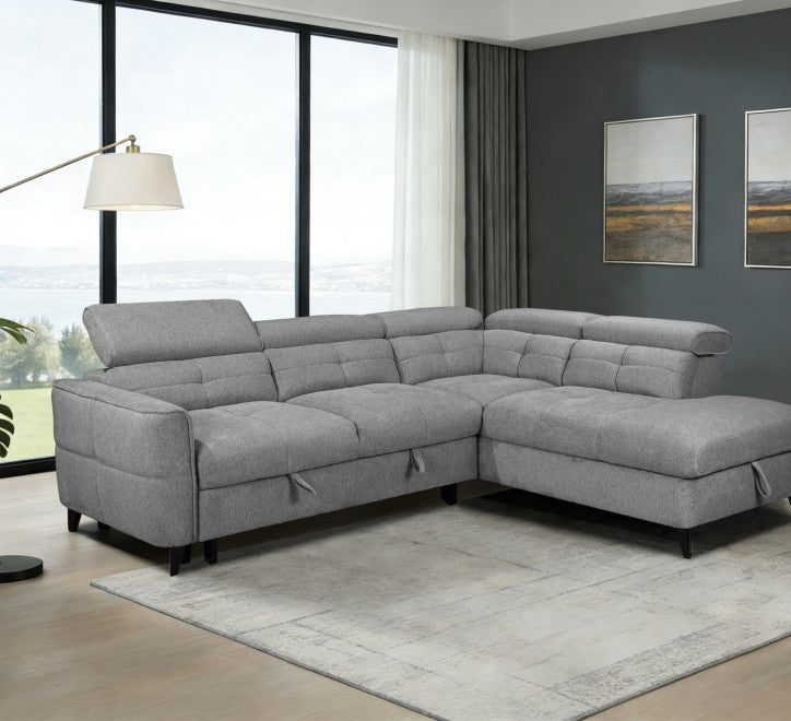 Sophie Corner Sofa Bed – Adjustable Headrests and Converts to Bed