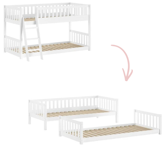 Ronald Bunk Bed – Natural Pine or White