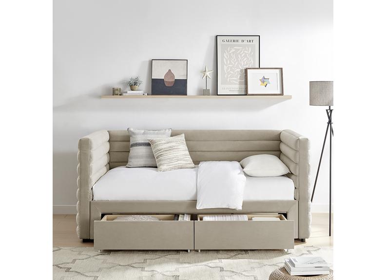 Procyon Taupe Day Bed - 1