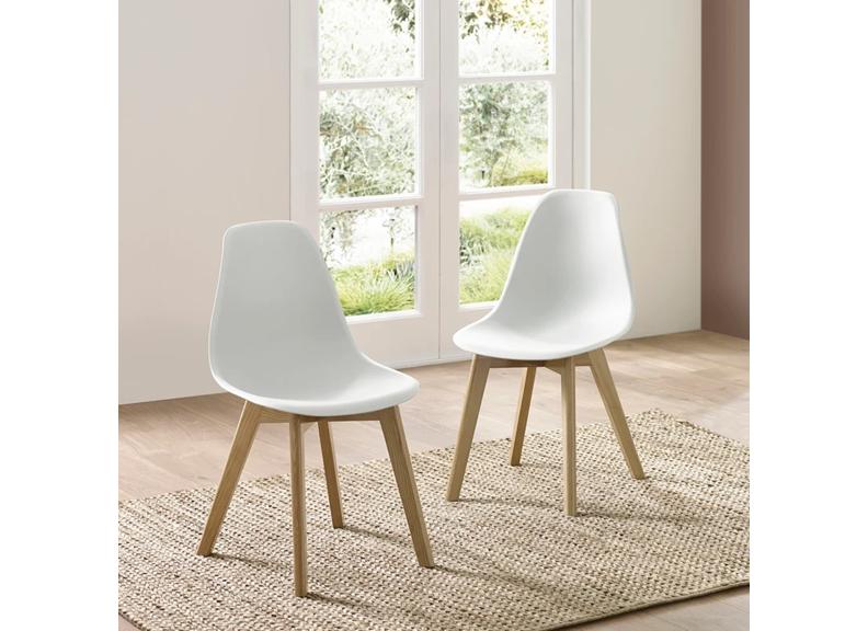 Two Agatha Dining Chairs In White, Grey Or Black