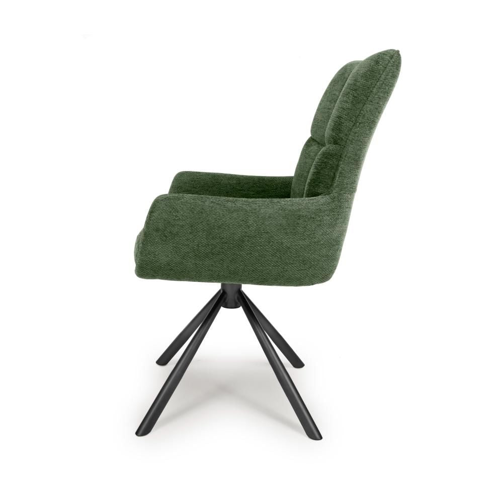 Aldo Chair Black leg - Set of 2 - Green - Image 2