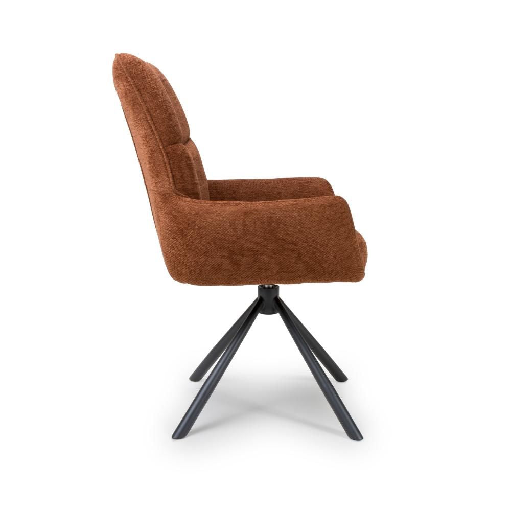Aldo Chair Black leg - Set of 2 - Rust - Image 5
