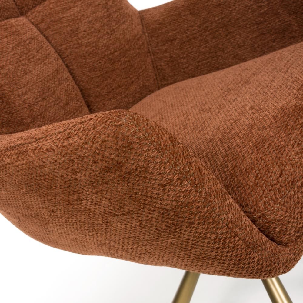 Aldo Chair Bronze leg - Set of 2 - Rust - Image 6