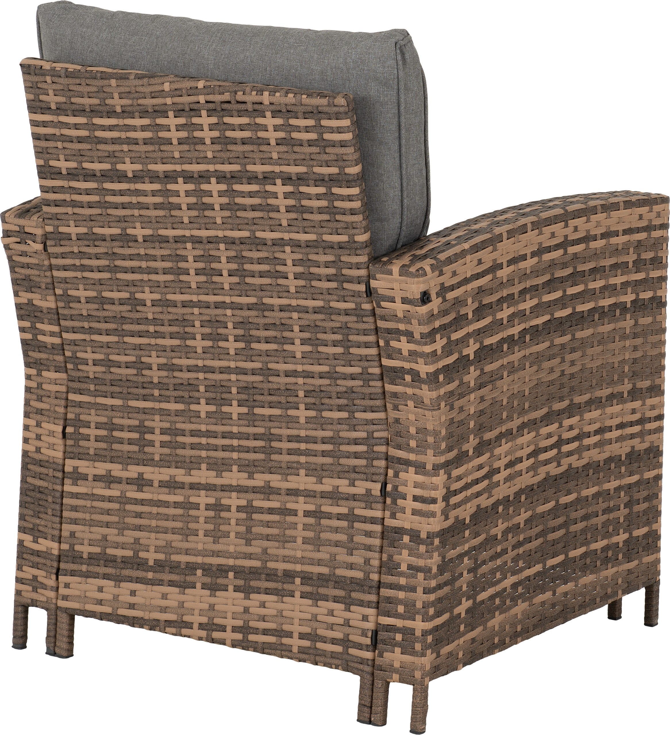 Aspen Corner Garden Furniture Set Brown Rattan/Grey Fabric