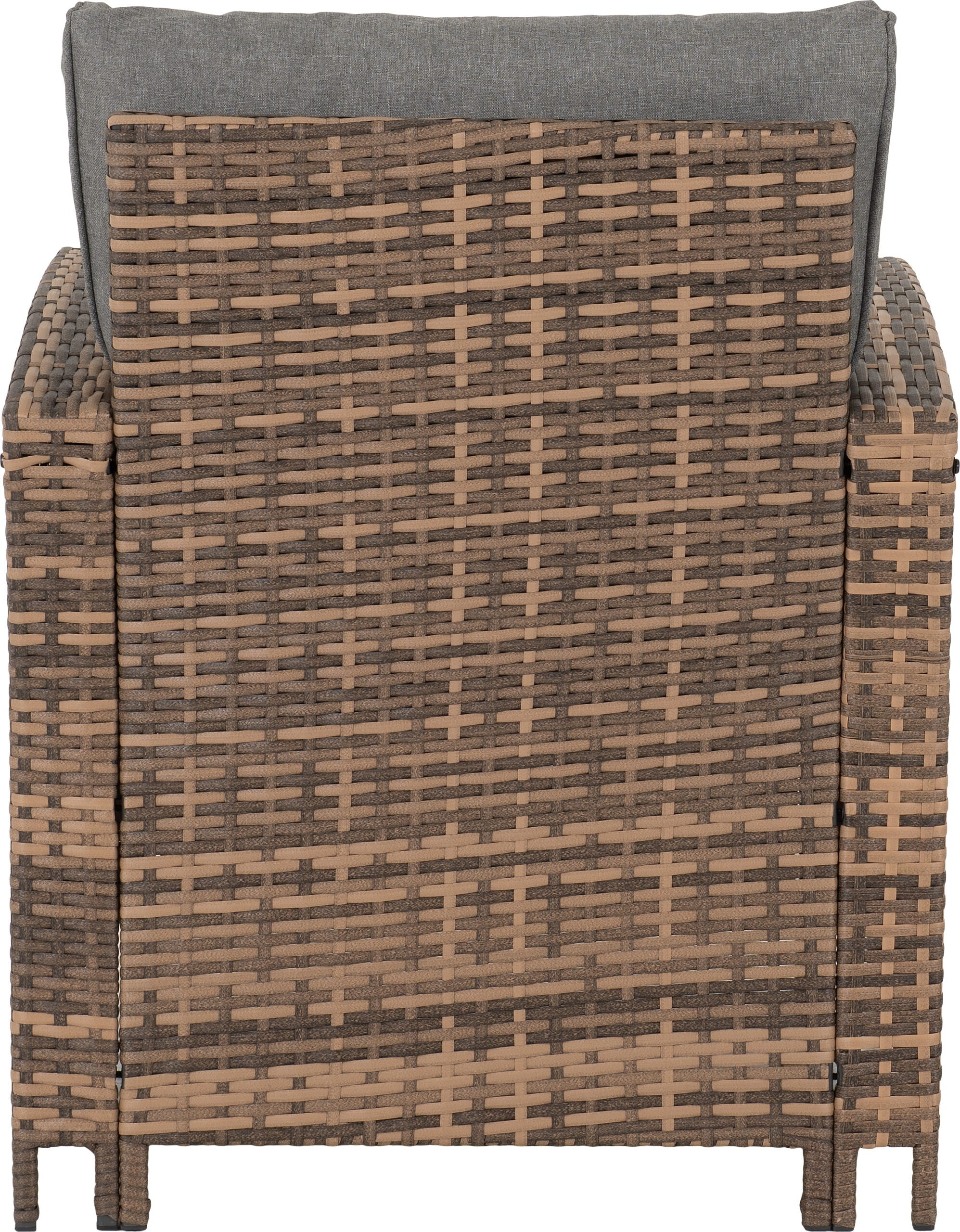 Aspen Corner Garden Furniture Set Brown Rattan/Grey Fabric
