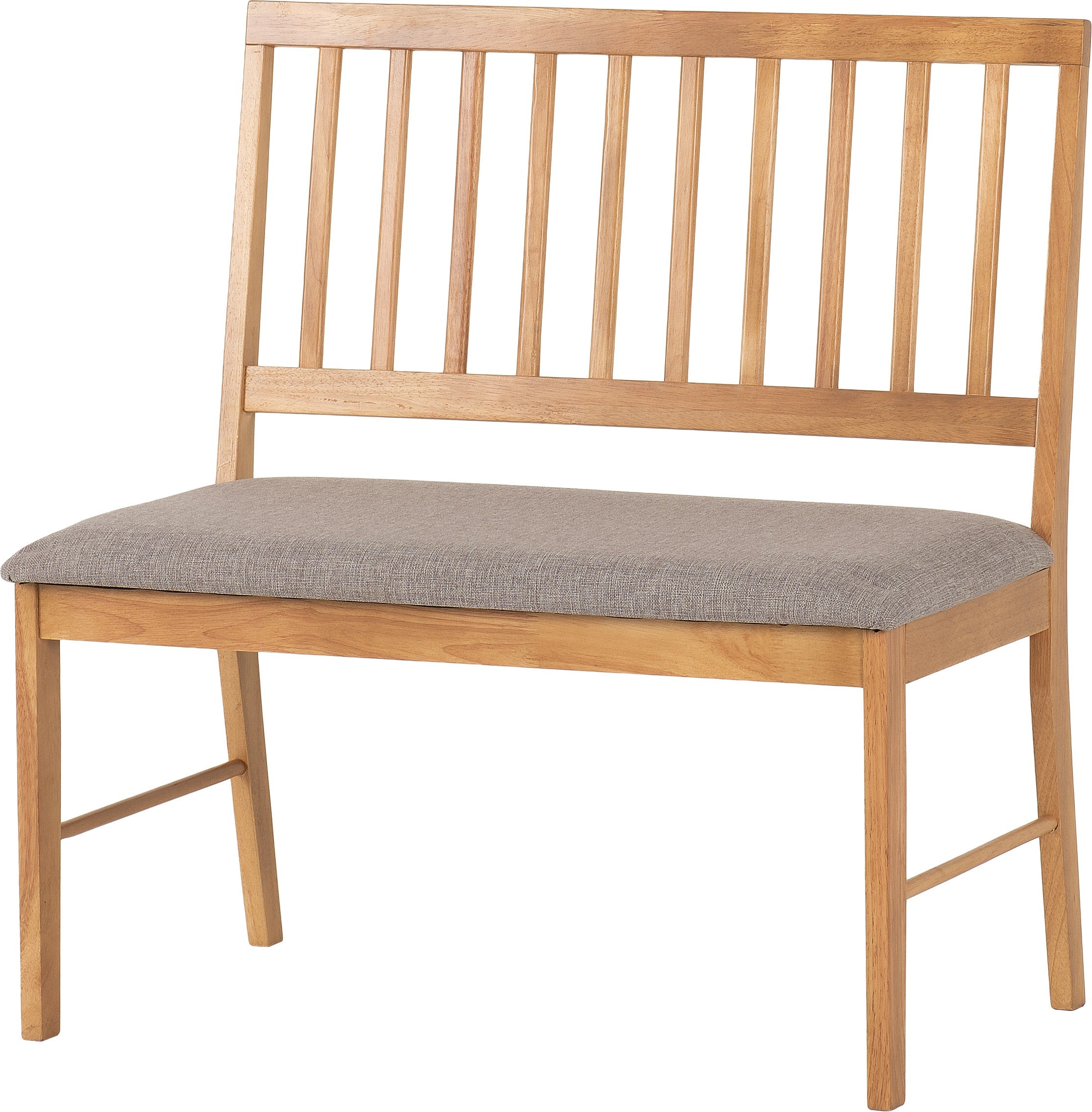 Austin Dining Bench Oak Effect/Grey Fabric