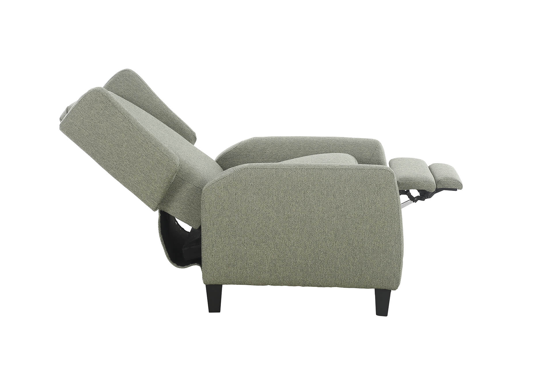 Archie Pushback Chair – Sage Fabric with Manual Recliner