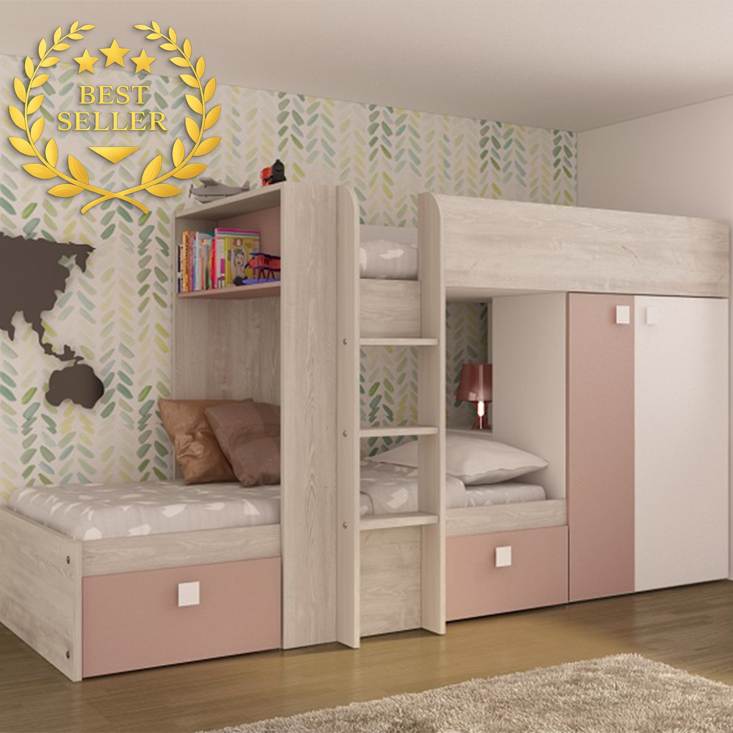 Trasman Barca Pink Bunk Bed ***Express Delivery***