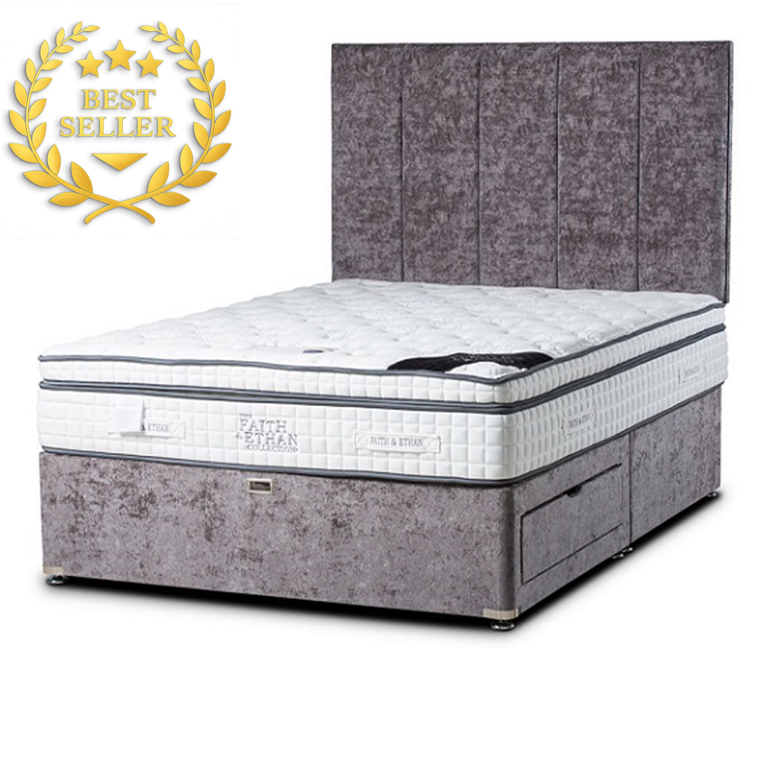 Durabeds Faith & Ethan Berlin 4ft6 Mattress – 1500 Pocket Sprung with Euro Box Top