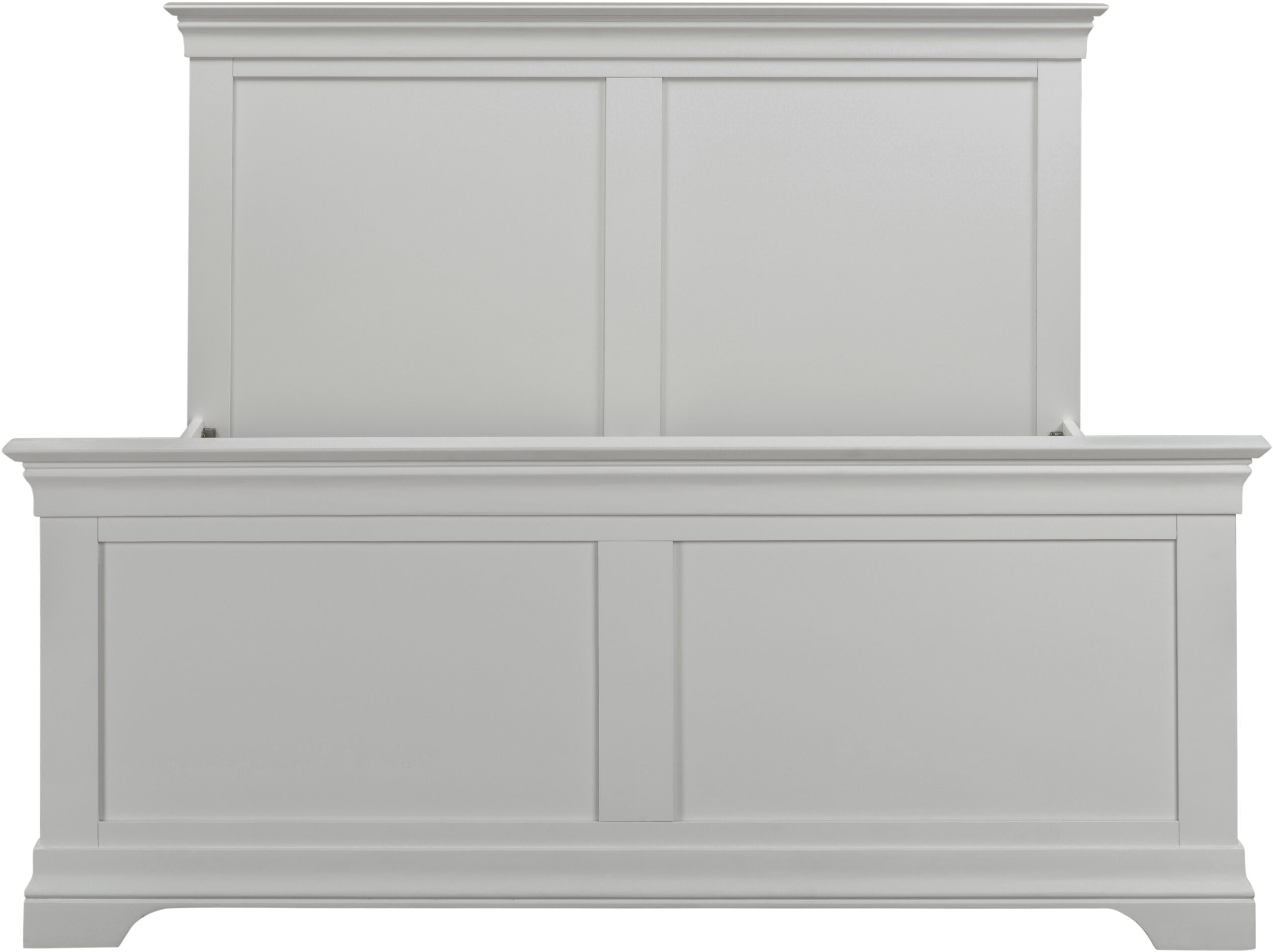 Bordeaux 4'6" Bed High Foot End Pebble Grey