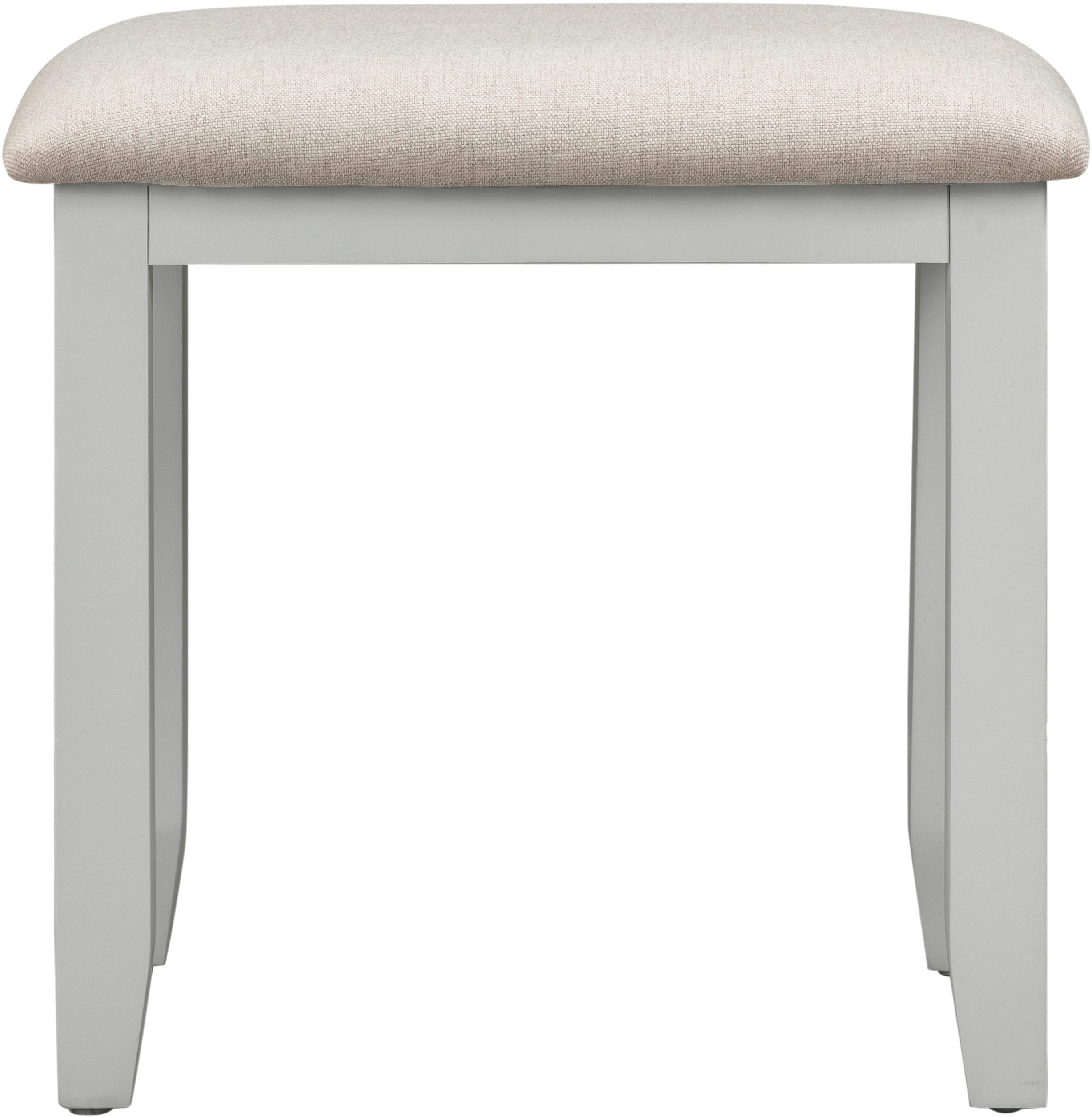 Bordeaux Dressing Table Stool Pebble Grey/Oat Fabric
