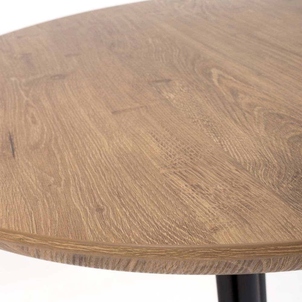 Boston Round Table 800mm - Rustic Oak - Image 2