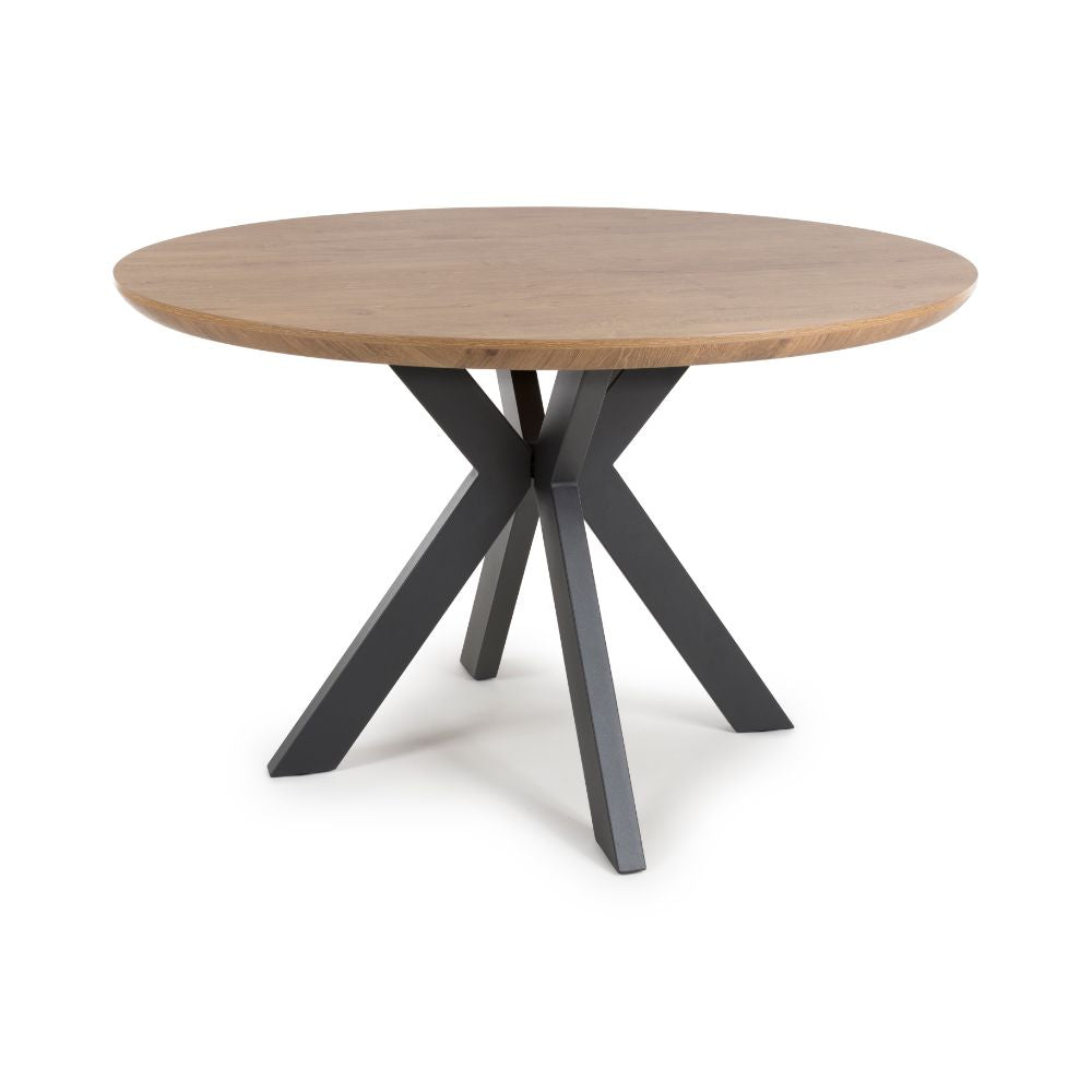 Boston Round Table 1200mm - Rustic Oak - Image 1