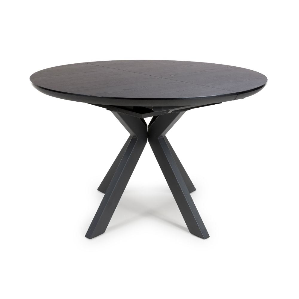 Boston Extending Round Table 1200-1600mm - Black Ash - Image 4