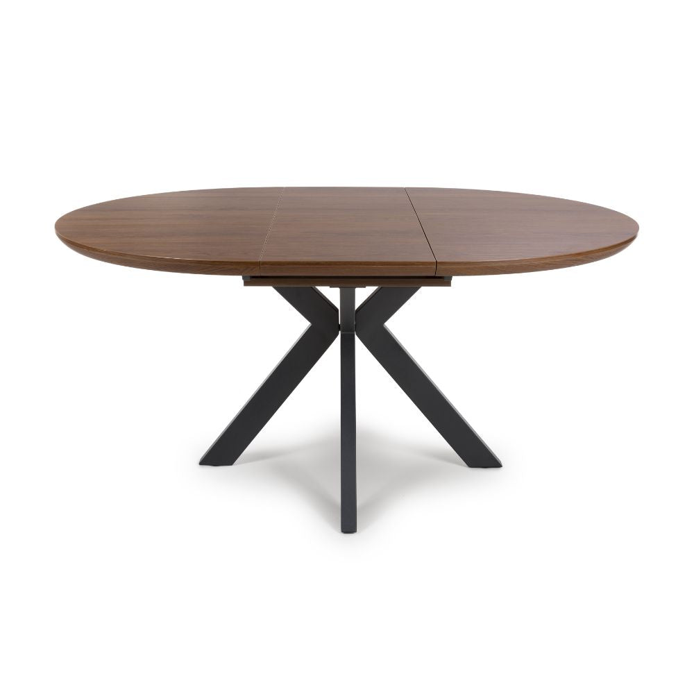 Boston Extending Round Table 1200-1600mm - Smoked Oak - Image 1