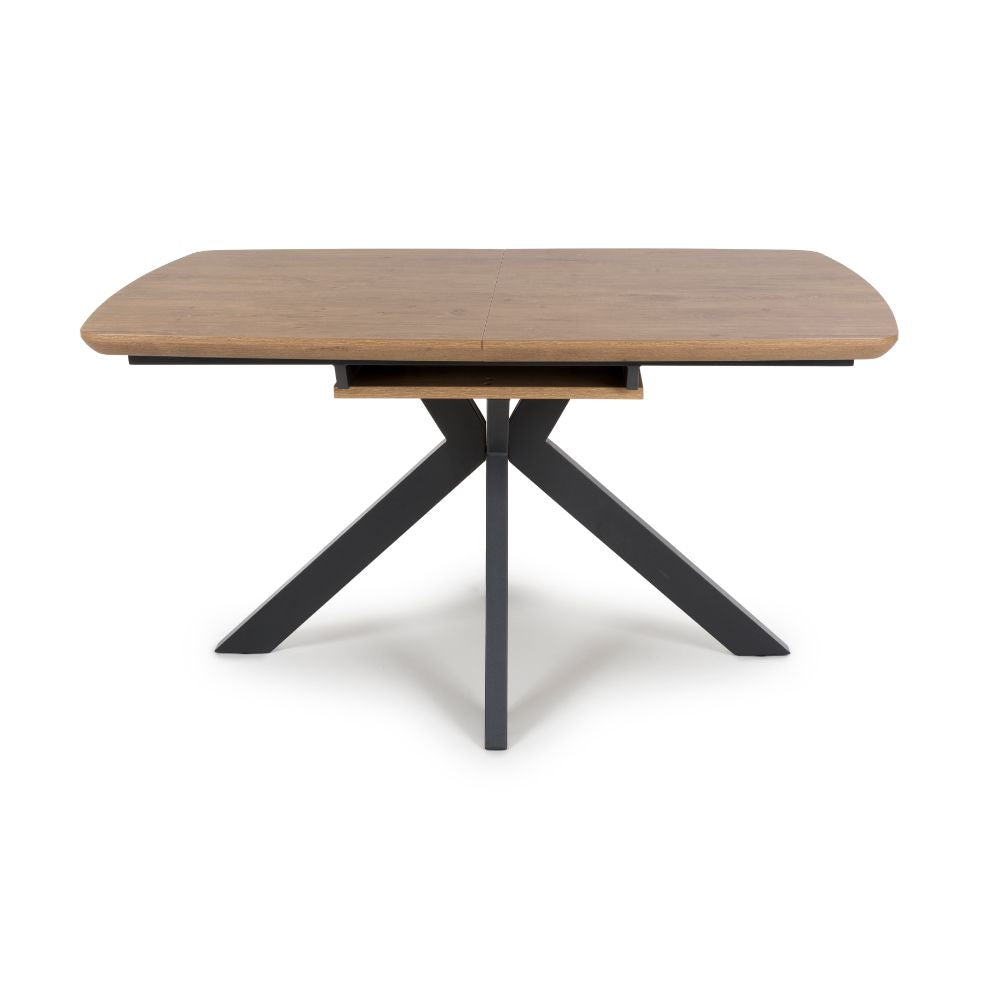 Boston Extending Table 1400mm - 1800mm - Rustic Oak - Image 1