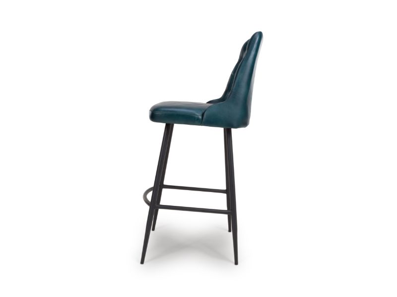Two Bradley Bar Chairs - Blue