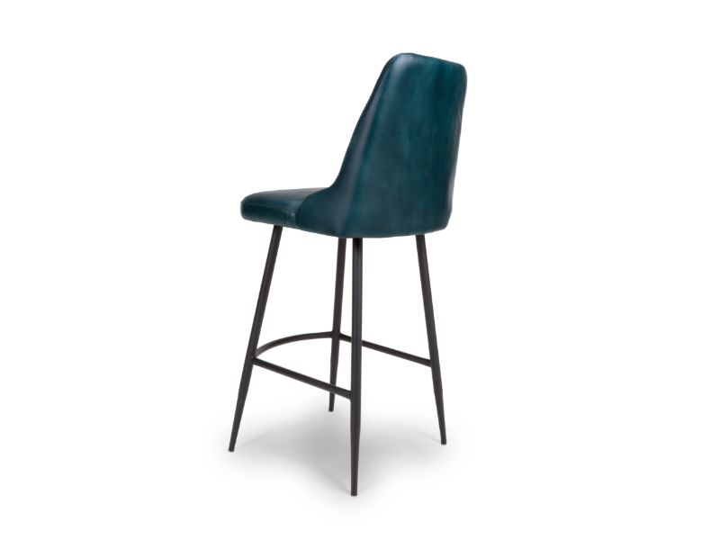 Two Bradley Bar Chairs - Blue