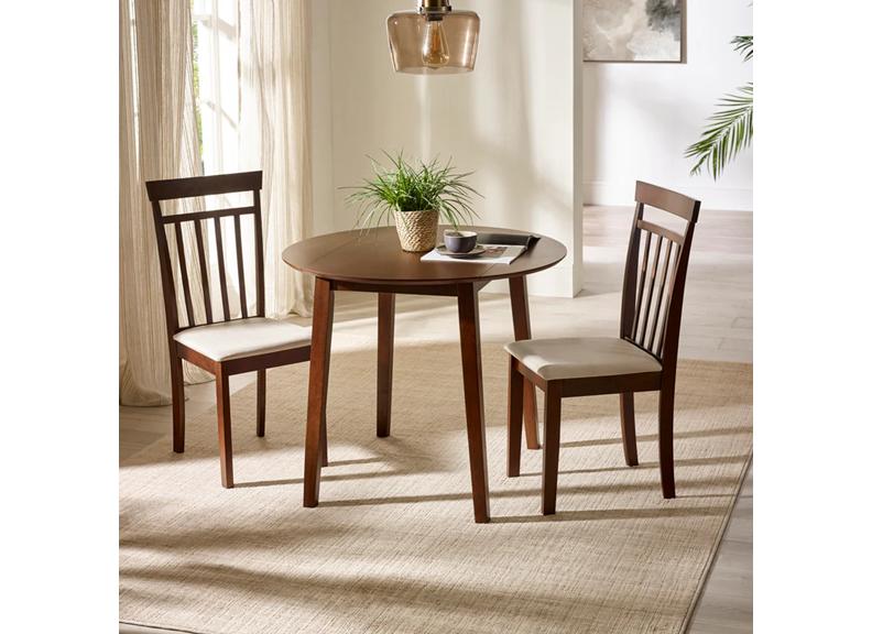 Coast Walnut Round Drop Leaf Dining Sets