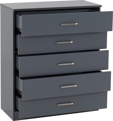Dakota 5 Drawer Chest – Bedroom Storage Unit