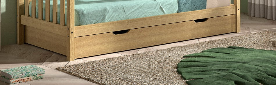 Nature Bed Drawer 90 X 190 Cm Oak