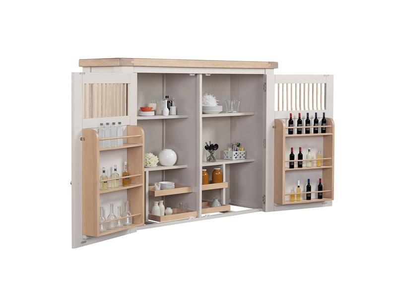 Doune Large Sideboard – Taupe with Optional Hutch Top (PRE-ORDER FOR JANUARY)