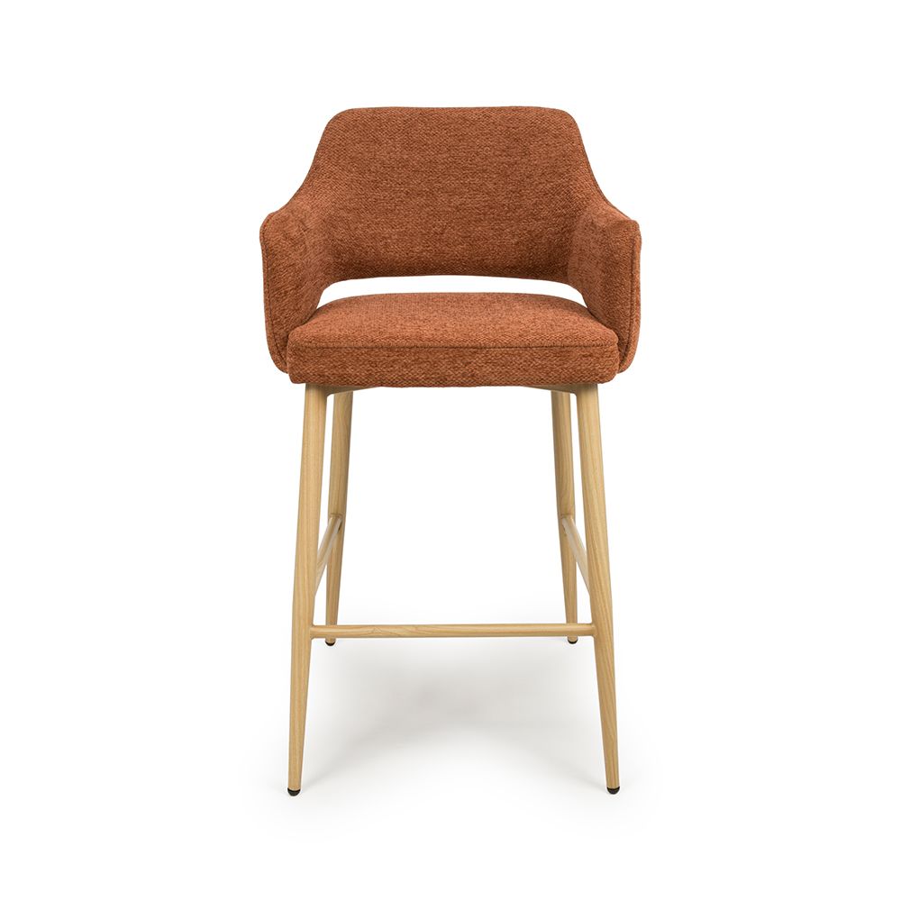 Eden Bar Chair - Set of 2 - Rust - Image 1
