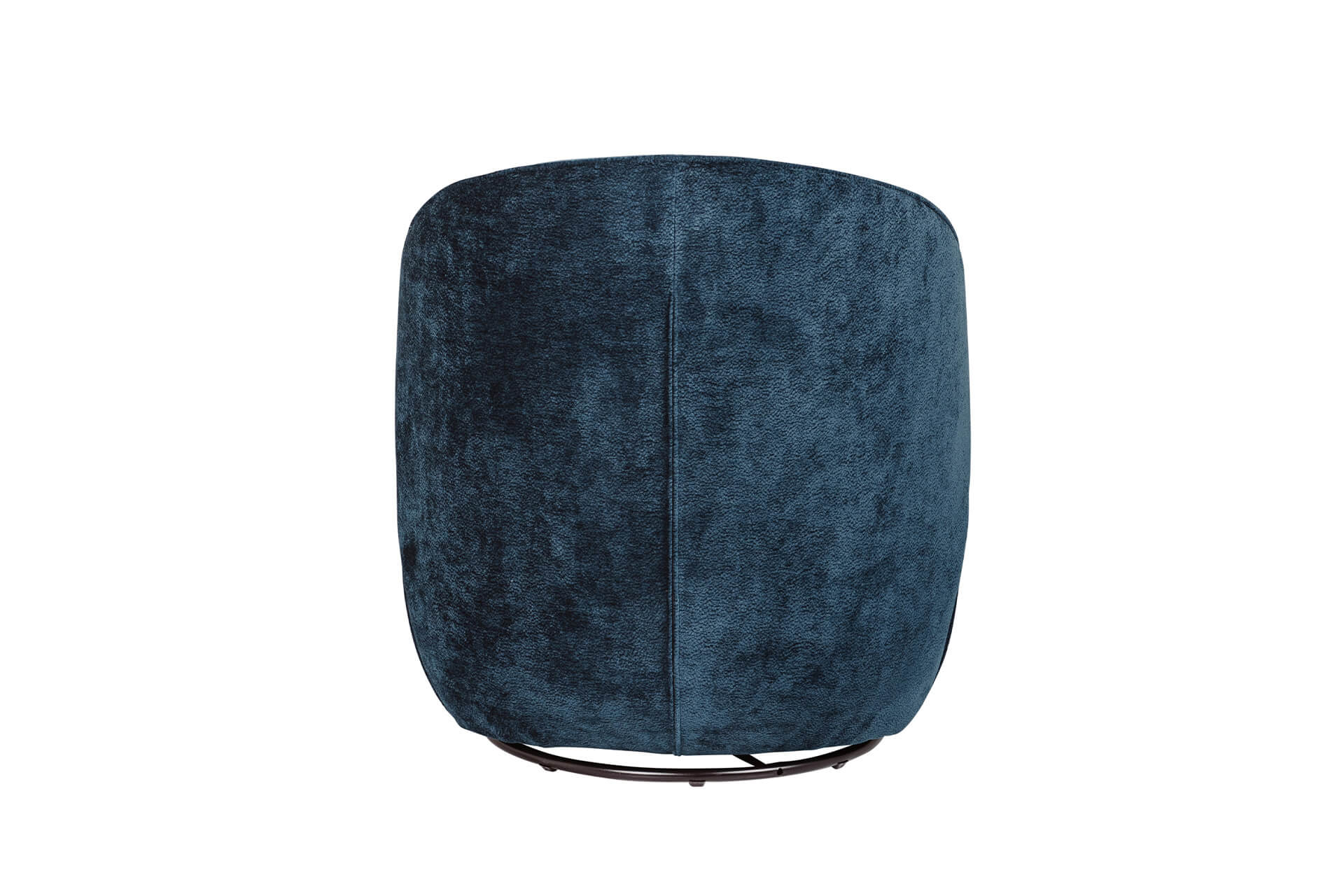 Edie Swivel Accent Chair – Blue Upholstery with Smooth Swivel Function