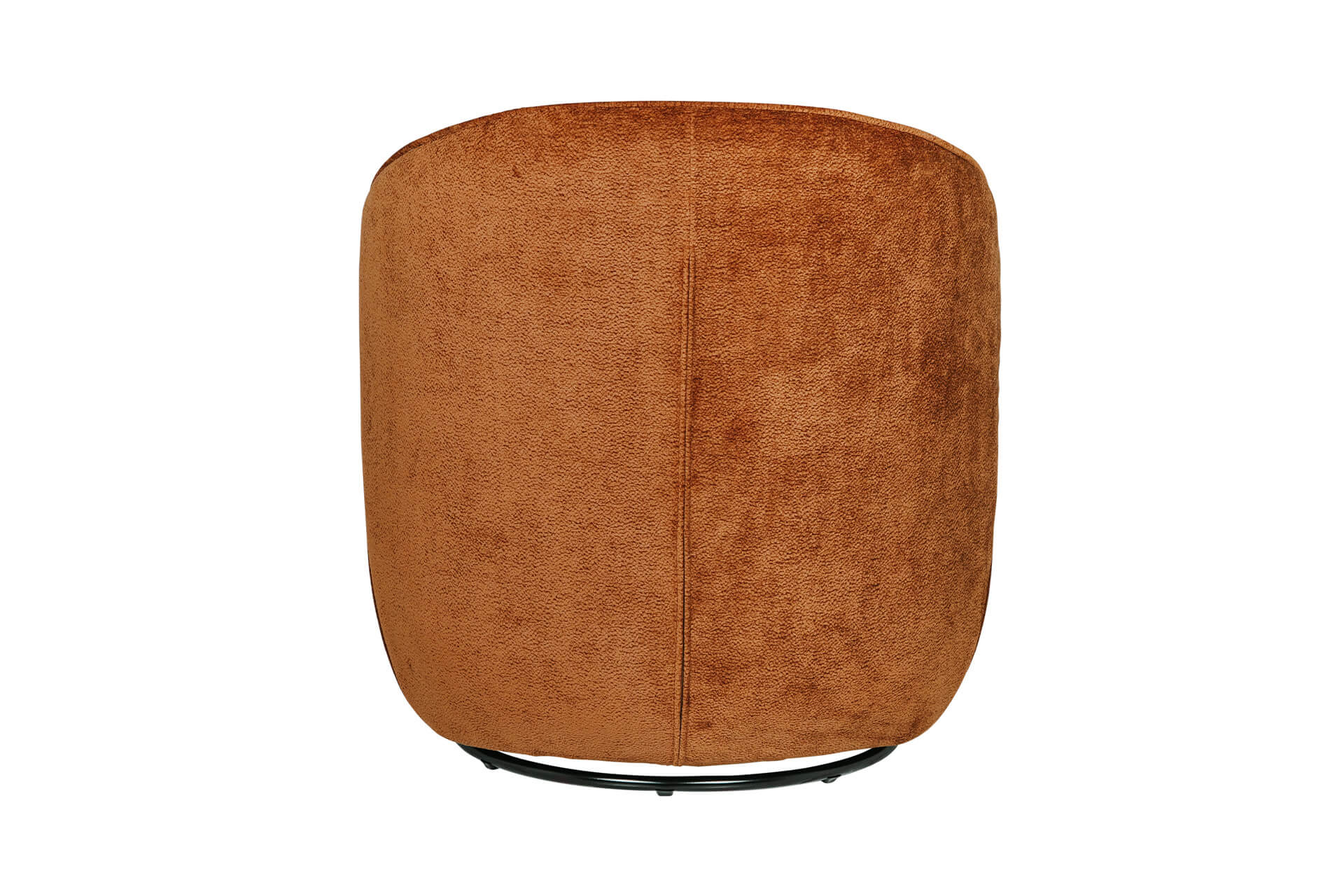 Edie Swivel Accent Chair – Rust Upholstery with Smooth Swivel Function