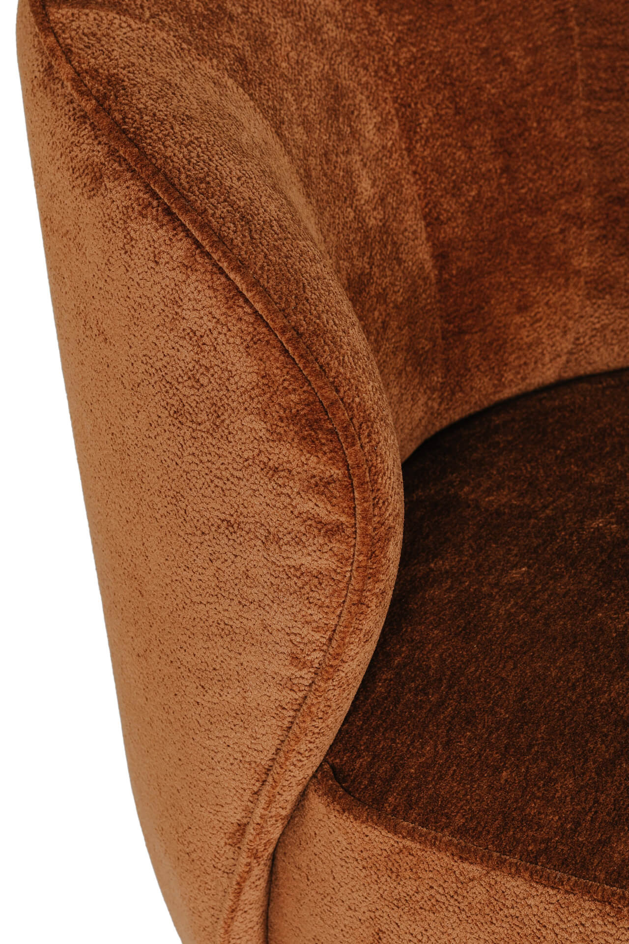 Edie Swivel Accent Chair – Rust Upholstery with Smooth Swivel Function