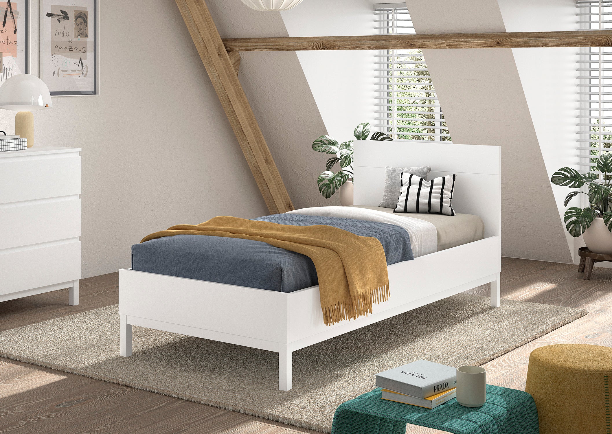 Eva Bed 90 X 200 Cm White