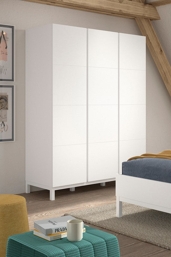 Eva 3 Door Wardrobe White