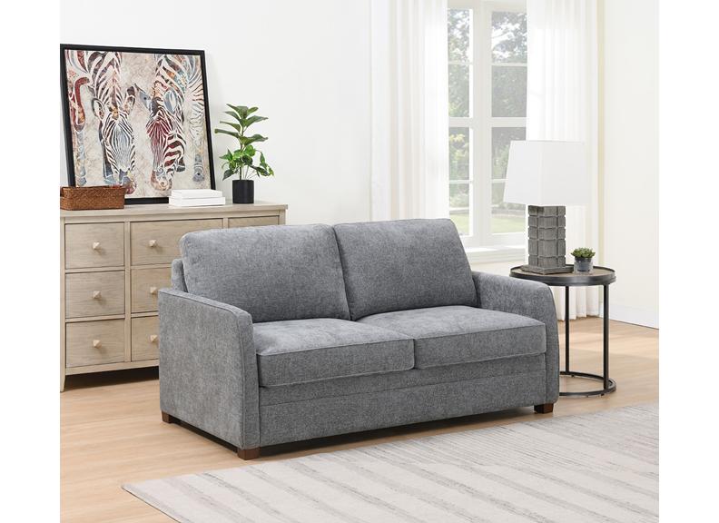 Scottsboro Light Grey Fabric Sofa Bed with Foam Mattress