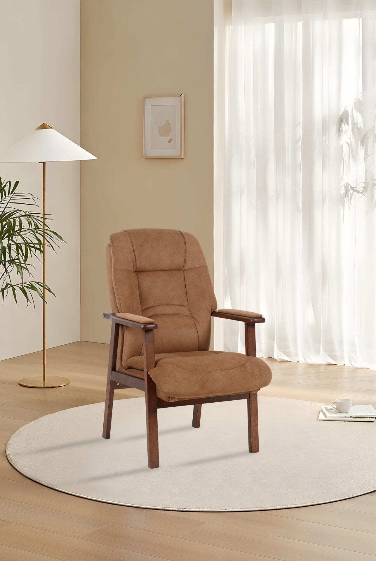 Enid Fireside Chair Brown