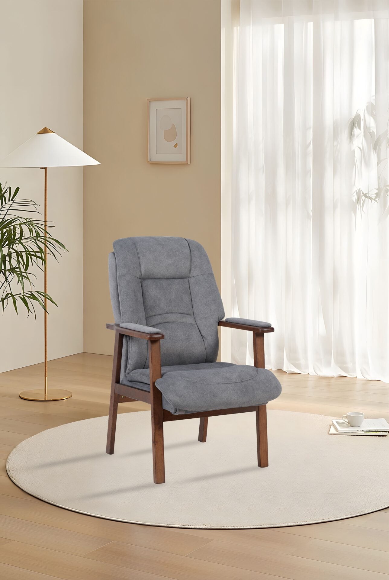 Enid Fireside Chair Grey