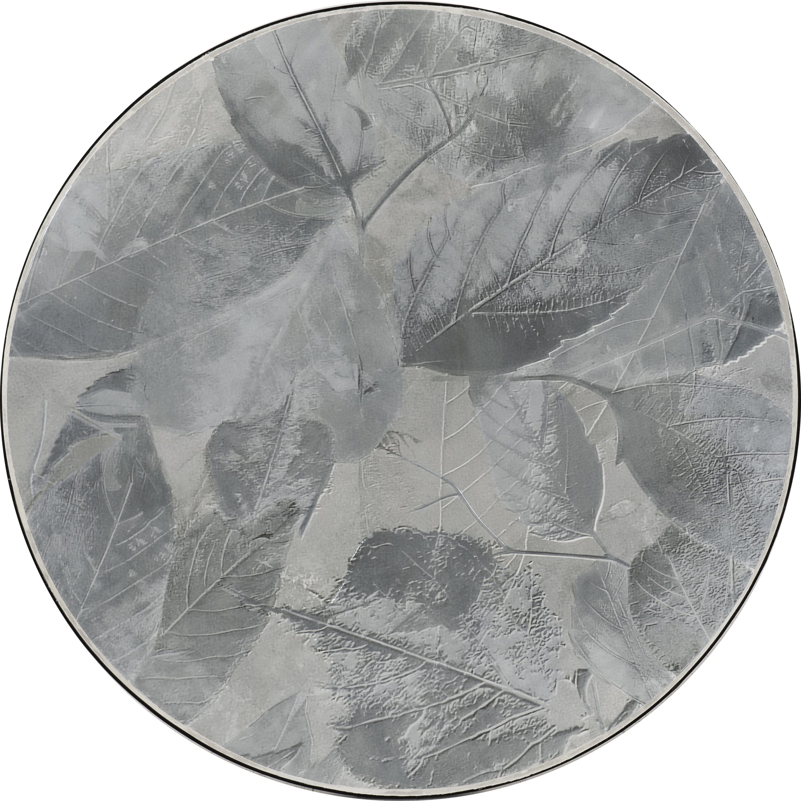 Ferne Patio Dining Set Black/Grey Leaf