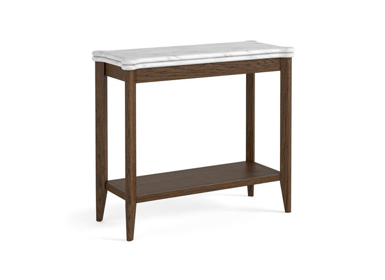 Florence Sofa Side Table – Dark Wood Finish | Marble Top