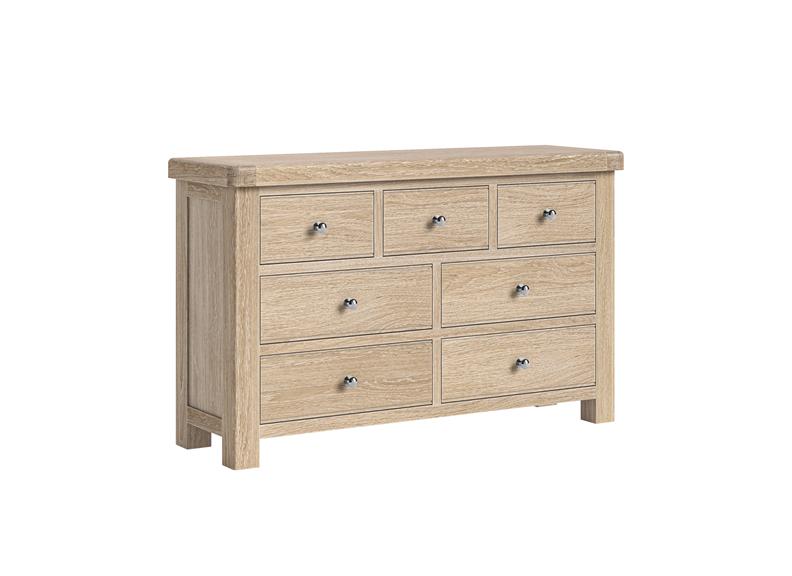 Normandy 3+4 Chest Of Drawers | Bedroom Chest In A Whitewashed Finish