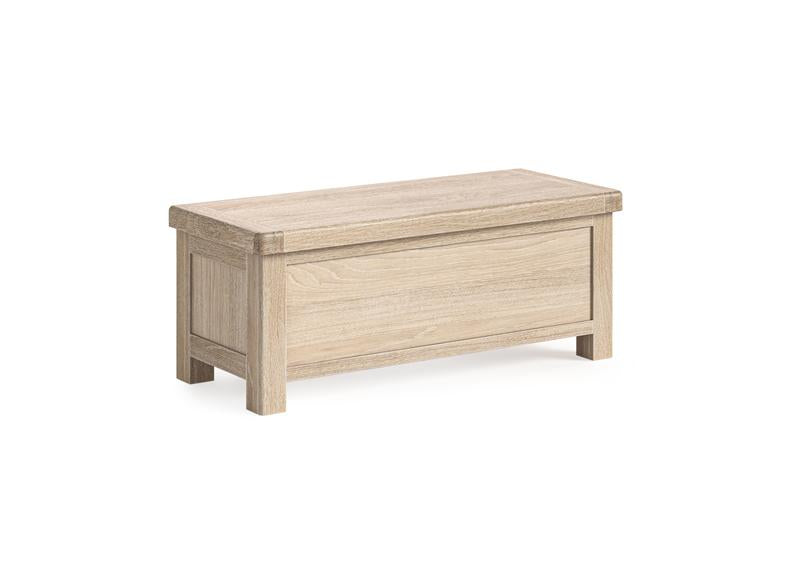 Normandy Blanket Box | Bedroom Storage Chest In A Whitewashed Finish