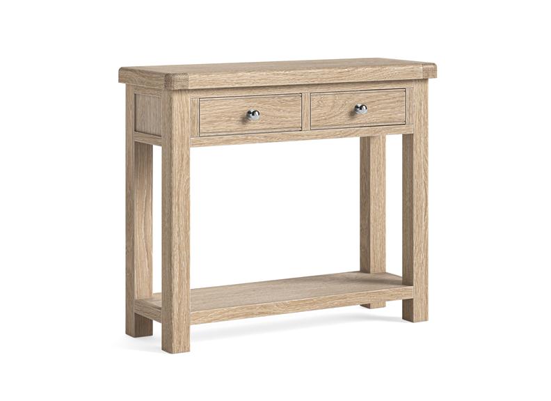 Normandy Console Table | Whitewashed Oak Occasional Table