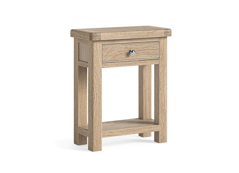 Normandy Telephone Table | Whitewashed Oak Occasional Table