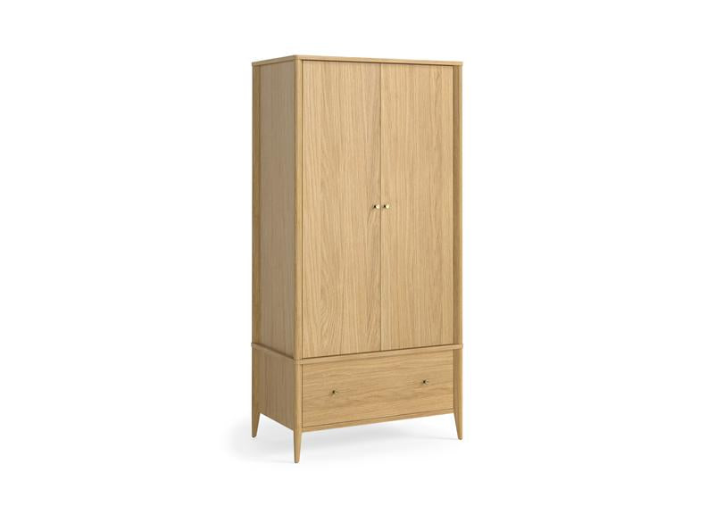 Paris Natural Two Door Gents Wardrobe – Stylish Modern Bedroom Furniture